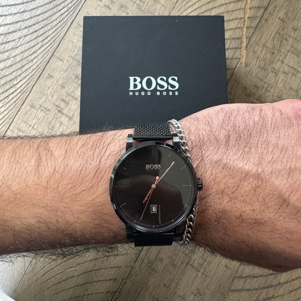 Men’s Hugo Boss Black/Rose Gold Dress Watch